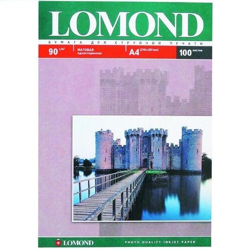 Бумага Lomond матовая 90г односторонняя 100л