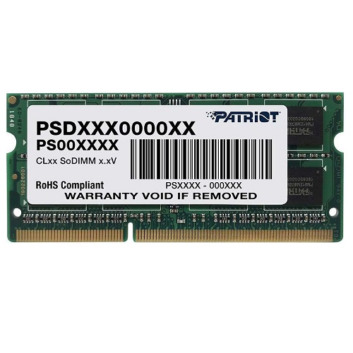 ОЗУ SODIMM DDR3L 8Gb 1600MHz Patriot PSD38G1600L2S