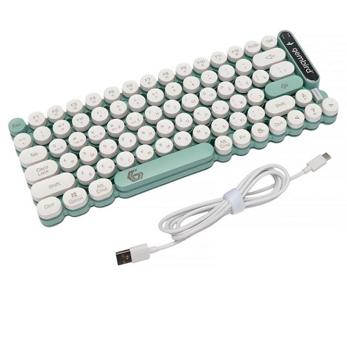 Беспроводная клавиатура Gembird KBW-9 BT 5.1/USB, белая