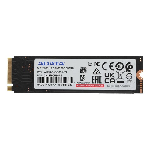 Накопитель SSD PCI-E x4 500Gb A-Data ALEG-800-500GCS Legend (3500/2200) 300TBW