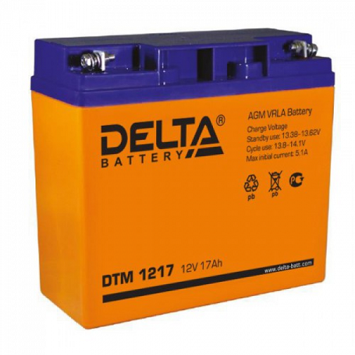 Батарея для ИБП 12-17 Delta DTM 1217 (12V 17Ah)