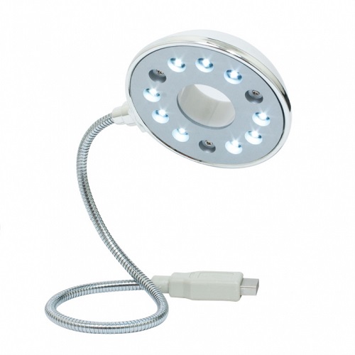 USB лампа CBR CL-900S, серебр., 9 диодов