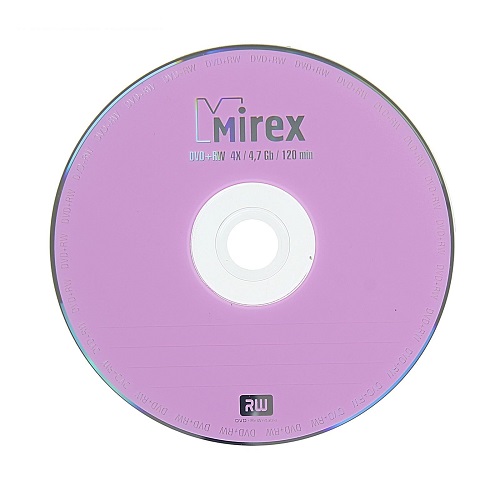 Диск DVD+RW 4,7 Гб Mirex 