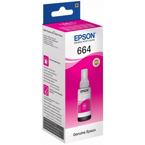 Картридж Epson C13T66434A magenta для L100 (70мл 250 стр)