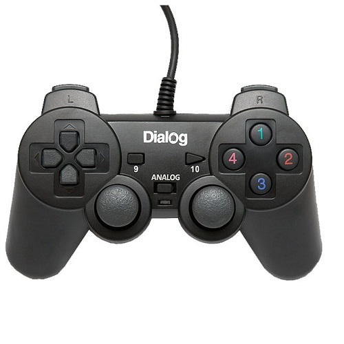 Геймпад Dialog GP-A11 Action, вибрация, подсветка, 12 кнопок, USB, чёрный