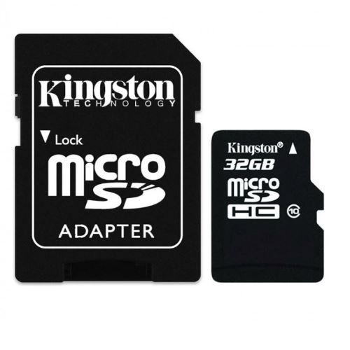 Карта памяти microSDHC 32Gb Class10 Kingston + adapter  