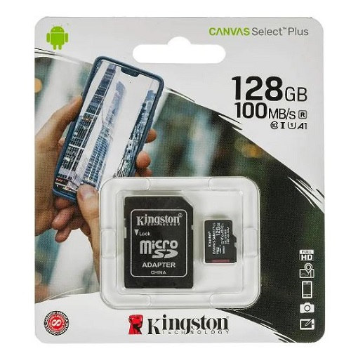 Карта памяти microSDXC 128Gb class10 Kingston