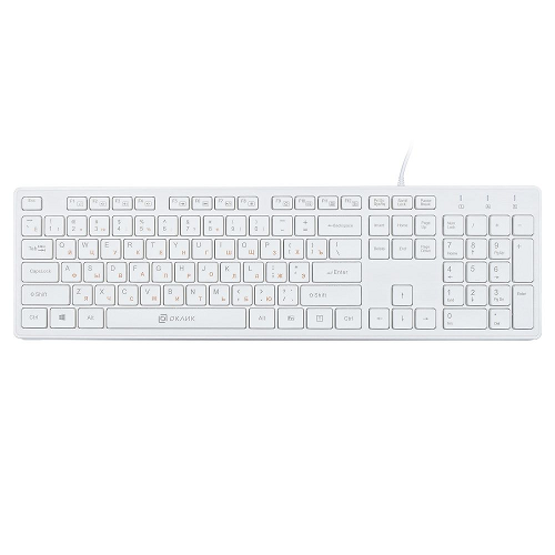 Клавиатура Oklick 500M белый 