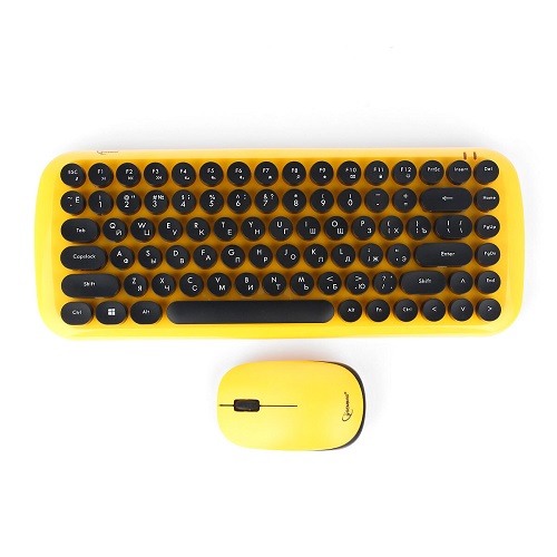 Клавиатура + мышь Gembird KBS-9000 чёрно-желтый