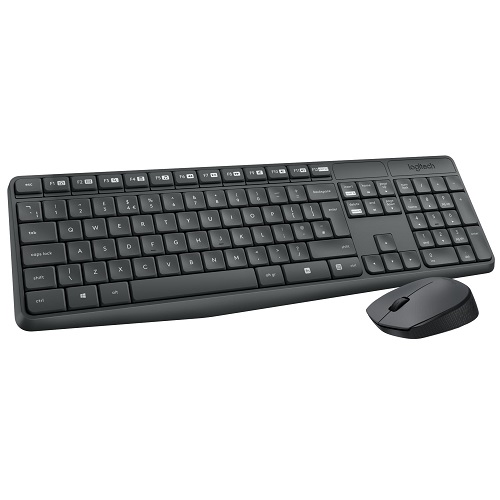 Клавиатура + мышь Logitech MK235 серый 