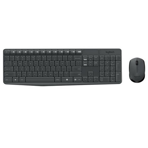 Клавиатура + мышь Logitech MK235 серый 