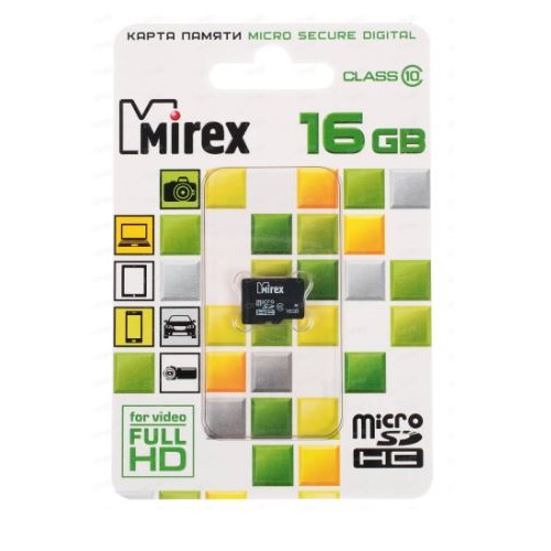 Карта памяти microSDHC 16Gb Class10 Mirex