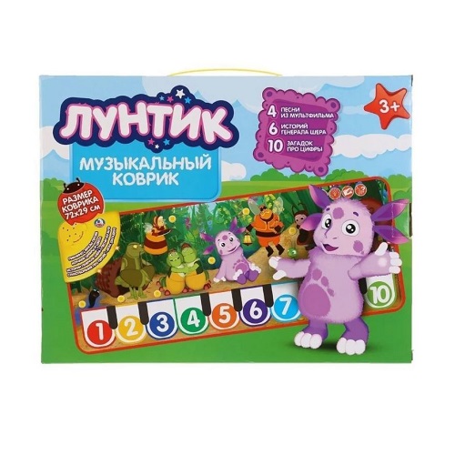 Лунтик. Музыкальный коврик. 72*29см. 