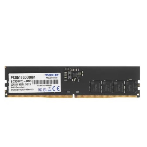 Память DDR5 16GB 5600MHz Patriot PSD516G560081 