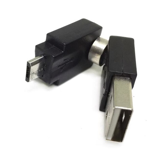Переходники USB 2.0 Am to micro Bm, поворотный в 2-х 
