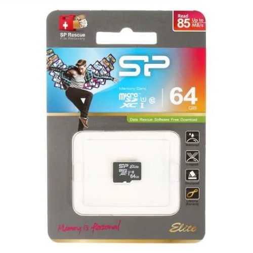 Карта памяти microSDXC 64Gb Silicon Power