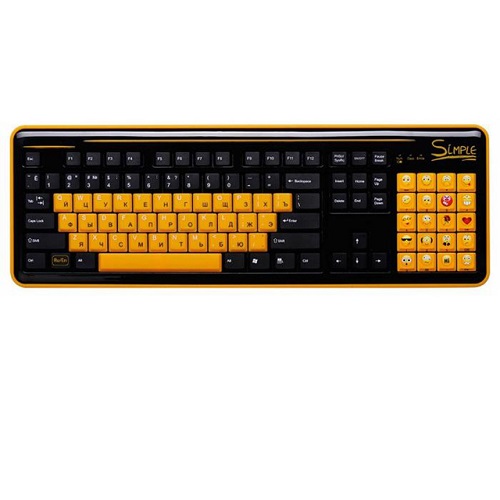 Беспроводная клавиатура Simple S18 Black, 86+20 доп. кл.