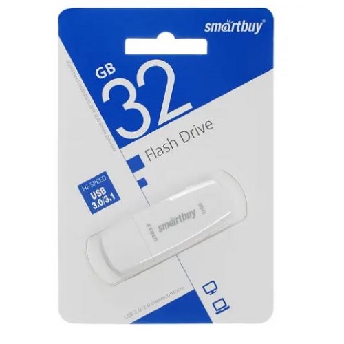 Карта памяти 32Гб SmartBuy Scout White