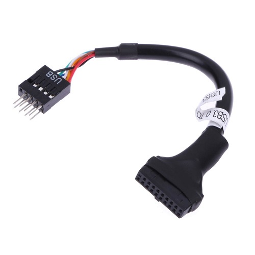 USB 3.0 to USB 2.0 / 20pin to 9pin Female Converting Cable - Black 