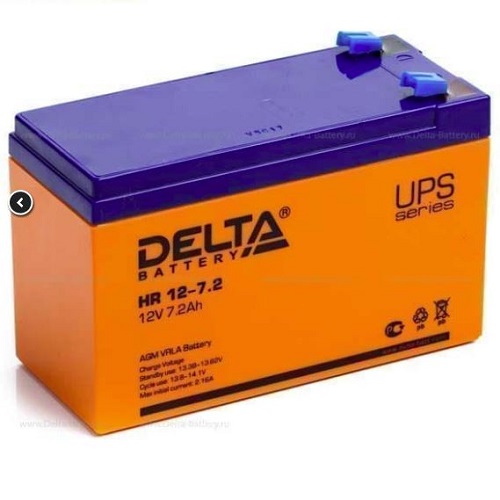 Батарея для ИБП 12-7 Delta HR 12-7.2 (12V 7.2Ah)