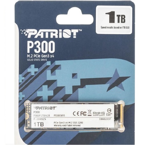 Накопитель SSD PCI-E x3 1Tb Patriot P300 {2100/1650}