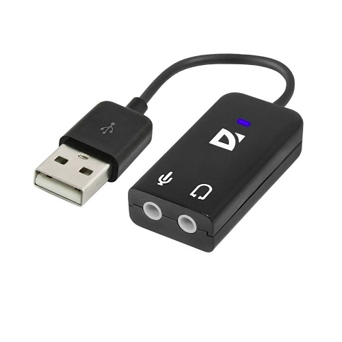 Звуковая карта DEFENDER Audio-USB, выходы аудио/микрофон, USB 2.0 (63002)